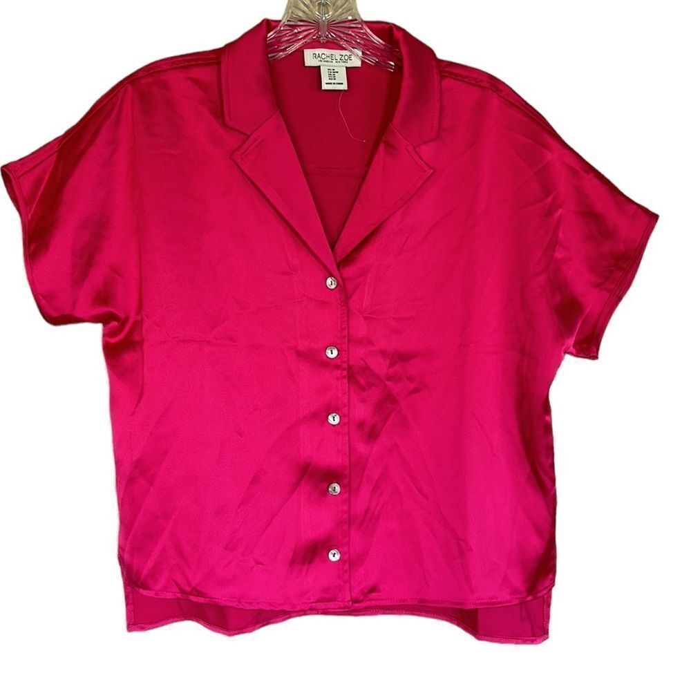 Rachel Zoe Hot Pink Pajama Top